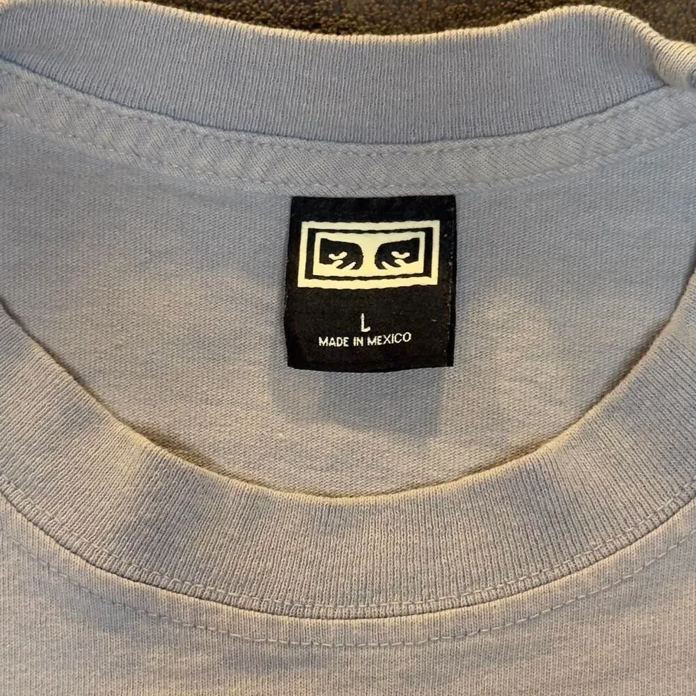 Obey Men's Blue and Purple T-shirt